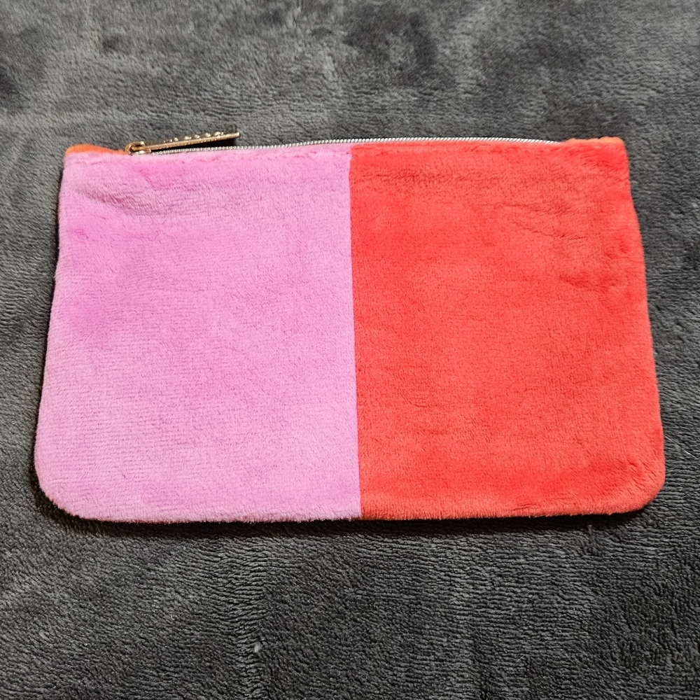 Empty Orange Red Pink Ipsy Makeup Cosmetics Toiletries Bag